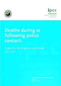 Deaths during or following police contact: Statistics for England and Wales[removed]