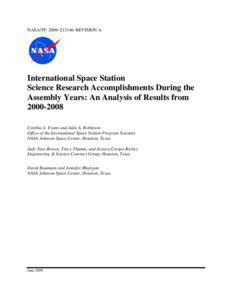 NASA/TP–2009–213146–REVISION A  International Space Station