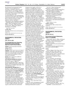 Federal Register / Vol. 79, No[removed]Friday, September 12, [removed]Notices the National Environmental Justice Advisory Council (NEJAC) is a necessary committee which is in the public interest. Accordingly, NEJAC will be 