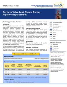Perform Valve Leak Repair During Pipeline Replacement