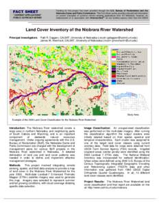 )$&76+((7 “CURRENT APPLICATIONS” PUBLIC OUTREACH SERIES Funding for this project has been provided through the U.S. Bureau of Reclamation and the Nebraska Game and Parks Commission. This Fact Sheet series provides 