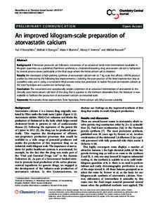 An improved kilogram-scale preparation of atorvastatin calcium