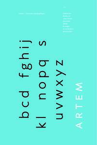 1/8  Artem — Caractère typographique Utilisez les flèches de