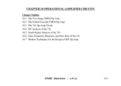 Integrated circuits / Analog circuits / Operational amplifier / Single-stage transistor amplifiers / Power supply rejection ratio / Cascode / Differential amplifier / Operational transconductance amplifier / Common-mode rejection ratio / Electronic engineering / Electronics / Electromagnetism