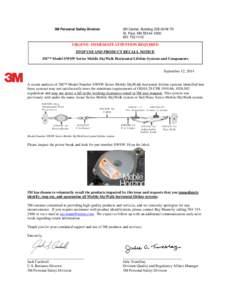 3M OHESD Product Advisory Notice