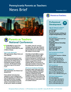 Pennsylvania Parents as Teachers  News Brief November 2013