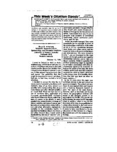 Armstrong B & Doll R. "Environmental factors and cancer incidence and mortality in different countries, with special reference to dietary practices"  Int.J.  Cancer 15:617-31, 1975.