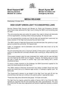 HIGH COURT GREEN LIGHT TO CONSORTING LAWS