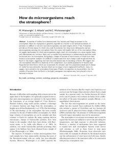 International Journal of Astrobiology, Page 1 of 3 Printed in the United Kingdom doi:[removed]S1473550406002825 f 2006 Cambridge University Press