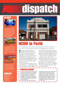 dispatch  The Australian Firefighter The United Firefighters Union of Australia Newsletter