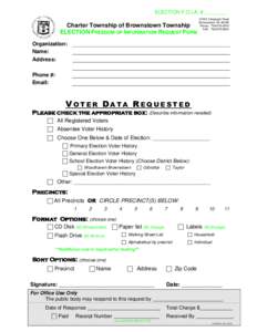 ELECTION FREEDOM OF INFORMATION REQUEST FORM