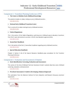 Preschool education / Education in the United States / Special education / Post Secondary Transition For High School Students with Disabilities / Individualized Education Program / Education / Disability / Early childhood education