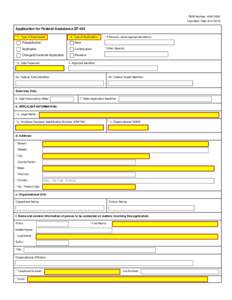 Application for Federal Assistance SF-424