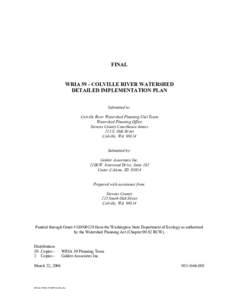 Stevens County /  Washington / Colville /  Washington / Water / Geography of the United States / Washington / Hydrology / Watershed management / Colville River