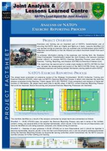 ANALYSIS OF NATO’S EXERCISE REPORTING PROCESS Report Published on 18 March 2015 PROJECT FACTSHEET