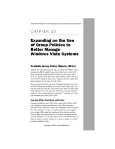 Active Directory / Group Policy / Windows Server / Windows XP / Administrative Template / Windows Vista / Windows / Environment variable / Microsoft Windows / System software / Software