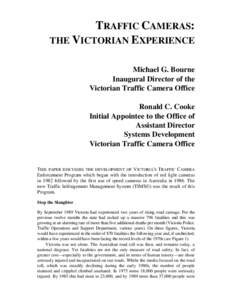 Traffic cameras : the Victorian experience