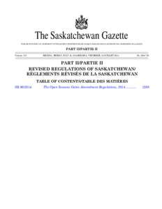 THE SASKATCHEWAN GAZETTE, JULY 18, [removed]The Saskatchewan Gazette PUBLISHED WEEKLY BY AUTHORITY OF THE QUEEN’S PRINTER/PUBLIÉE CHAQUE SEMAINE SOUS L’AUTORITÉ DE L’IMPRIMEUR DE LA REINE