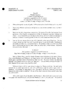 STMU Law, Exam Bank, Property, Mather, Spring[removed]Answer Key)