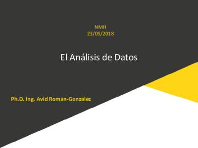 NMHEl Análisis de Datos  Ph.D. Ing. Avid Roman-Gonzalez