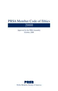 Member code of ethics.2000