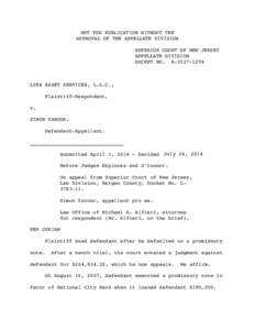 NOT FOR PUBLICATION WITHOUT THE APPROVAL OF THE APPELLATE DIVISION SUPERIOR COURT OF NEW JERSEY APPELLATE DIVISION DOCKET NO. A-3527-12T4