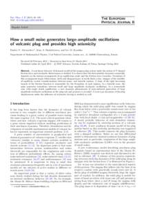 Eur. Phys. J. B: 106 DOI: epjb/e2015THE EUROPEAN PHYSICAL JOURNAL B