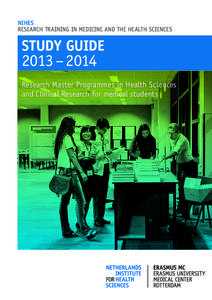 NIHES RESEARCH TRAINING IN MEDICINE AND THE HEALTH SCIENCES STUDY GUIDE  2013 – 2014