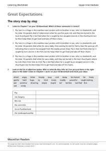 Listening Worksheet	  Upper-intermediate Great Expectations The story step by step