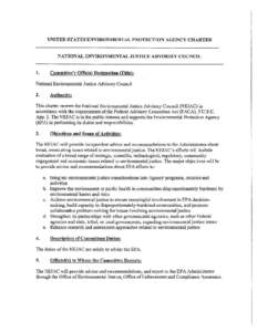 National Environmental Justice Advisory Council Charter 2014