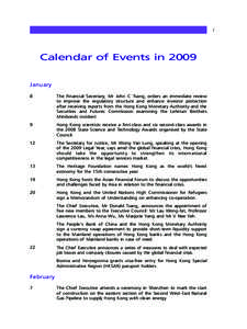 i  Calendar of Events in 2009 January 8