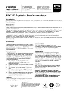 Operating Instructions RTK Instruments Limited St James Business Park, Knaresborough, North Yorkshire,