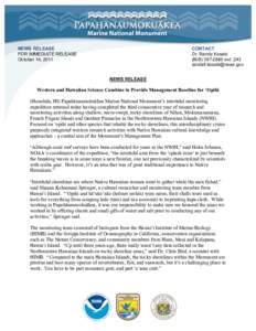 NEWS RELEASE FOR IMMEDIATE RELEASE October 14, 2011 CONTACT Dr. Randy Kosaki