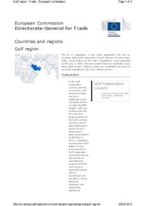 Gulf region - Trade - European Commission  Page 1 of 3 European Commission Directorate-General for Trade