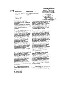 Canadian Forces Personnel and Family Support Services / Canadian Forces Exchange System / Non-Public Property / National Defence Act / Personnel Support Programs / Canadian Forces / Canada / Military