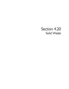 SectionSolid Waste Subsequent Environmental Impact Report