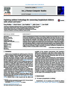 Int. J. Human-Computer Studies[removed]–653  Contents lists available at ScienceDirect Int. J. Human-Computer Studies journal homepage: www.elsevier.com/locate/ijhcs