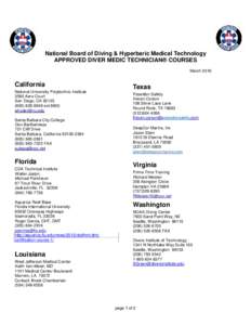 National Board of Diving & Hyperbaric Medical Technology