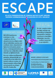 ESCAPE EX-SITU CONSERVATION OF FINNISH NATIVE PLANT SPECIES SUOMEN LUONNONVARAISTEN KASVIEN EX SITU -SUOJELU MITÄ EX SITU -SUOJELU ON?