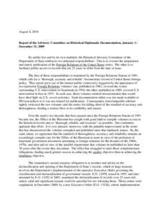 Microsoft Word - Report of the Advisory Committee on Historical Diplomatic