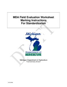 MDA Field Evaluation Worksheet Marking Instructions