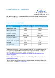 Microsoft Word - Credit Card Key Facts Sheet.docx