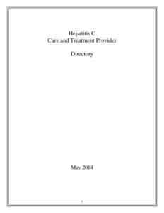 Hepatitis Care and Treatment Provider Directory