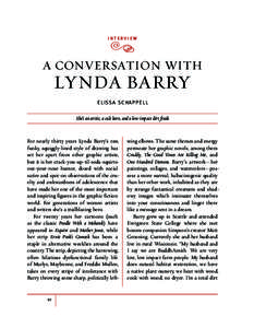 interview  Dk a conversation with  lynda barry