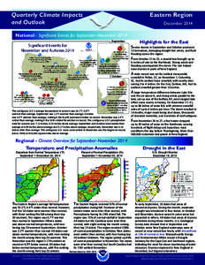 Eastern Region  Quarterly Climate Impacts and Outlook  December 2014