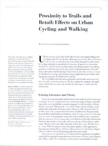 33  Proximity to Trails and Retail: Effects on Urban Cycling and Walking Kevin J. Krizek and Pamela Jo Johnson