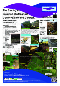 The Planning and Execution of a Moorland Conservation Works Contract. By Rowan Watson-Taylor Conservation Works Officer