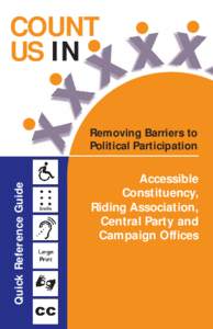 COUNT US IN Quick Reference Guide  Removing Barriers to