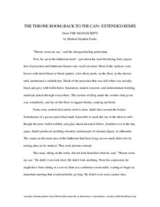 THE THRONE ROOM (BACK TO THE CAN) EXTENDED REMIX (from THE MANUSCRIPT) by Michael Stephen Fuchs 