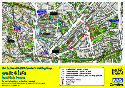 NHS Camden Walking Maps Get Active with NHS Camden’s Walking Maps kentish town For more information or to download a map visit: